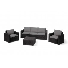 Комплект мебели California 3 Seater Set, серый