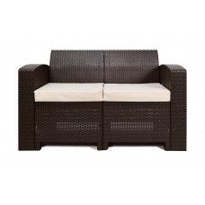 Rattan premium, диван двухместный, венге (2-х местная подушка)