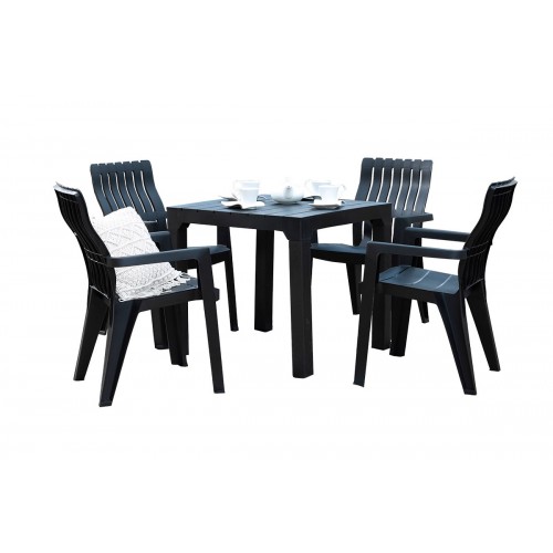 Комплект мебели b:rattan Boston Set, антрацит