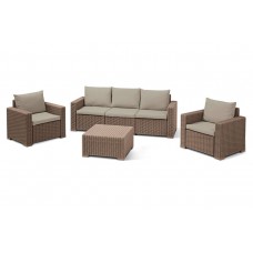 Комплект мебели California 3 Seater Set, капучино